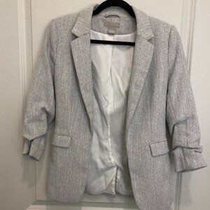 H&M Women's Gathered Sleeve Blazer Jacket Size 2
